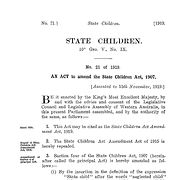State Children Act Amendment Act 1919 (WA)